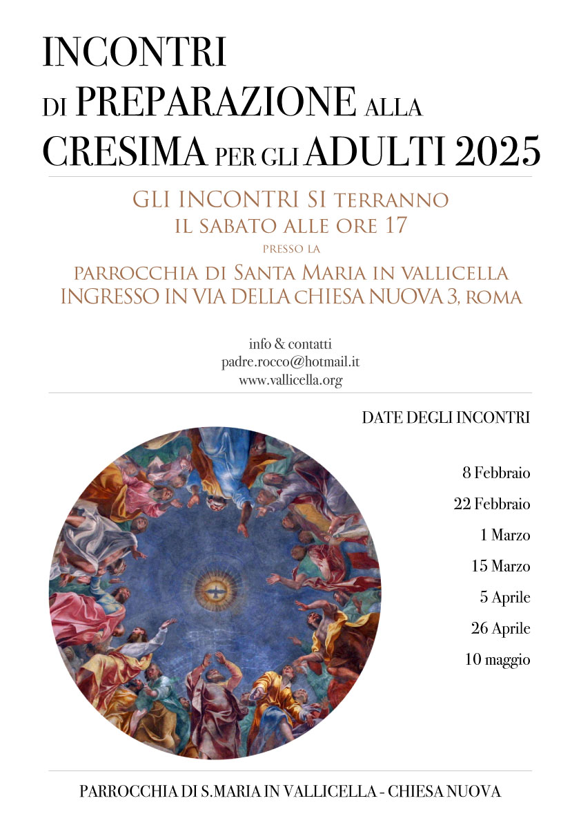 Cresima per adulti 2025